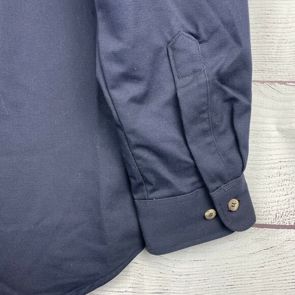Tyndale Flame Resistant ARC Rating 8.6 Blue Shirt Size L Long Sleeve Button Down - Picture 9 of 10